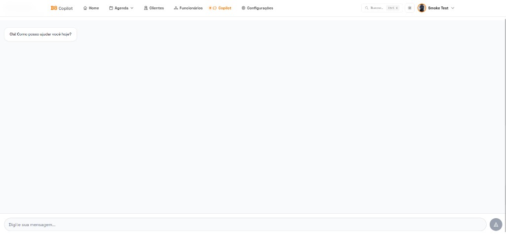 Tela do Copilot com chat no B8